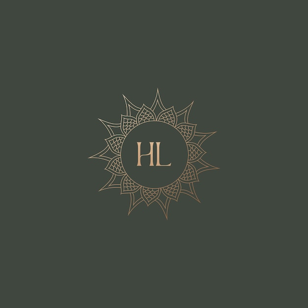 Image vectorielle de conception de logo Hl