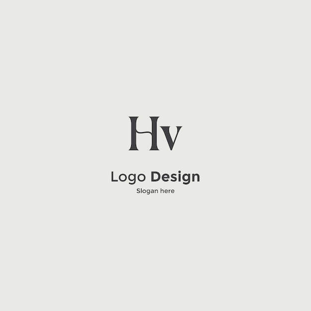 Image vectorielle de conception de logo Hv