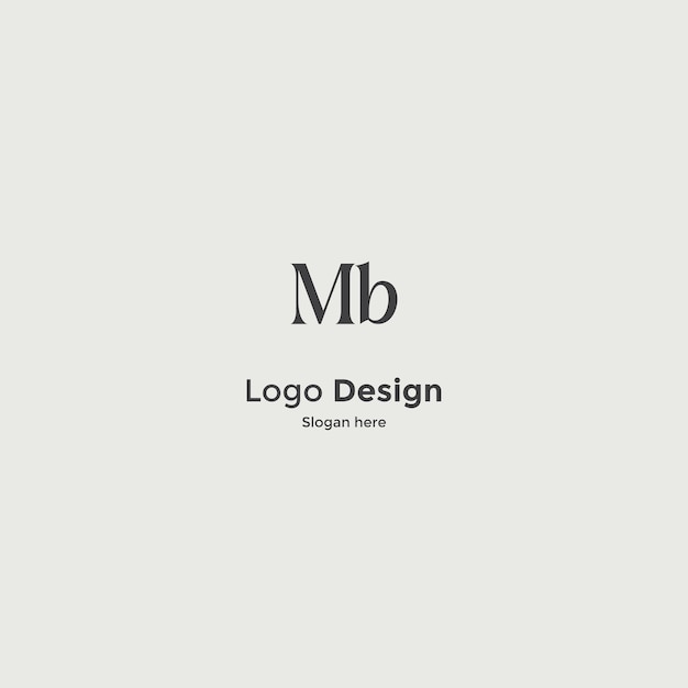Image vectorielle de conception de logo Mb