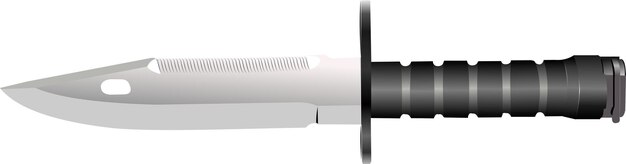 Vecteur l'image vectorielle d'un couteau sur fond blanc