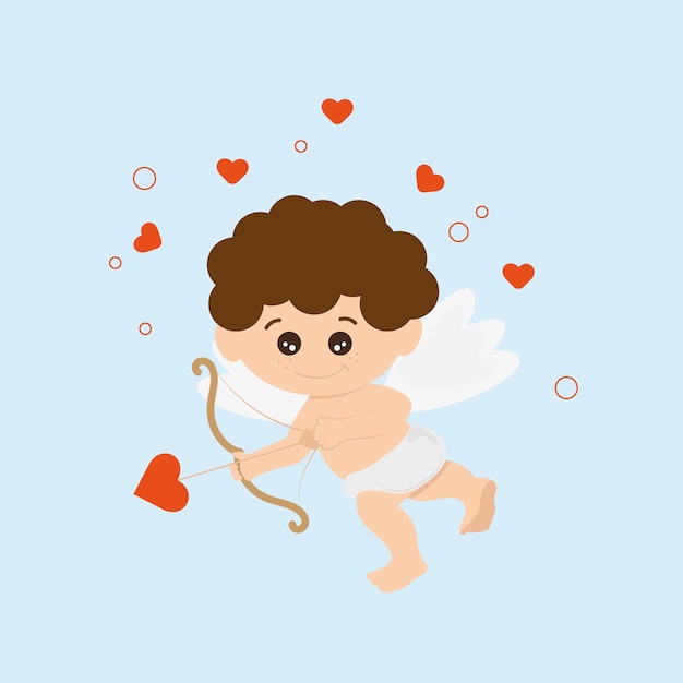 Image Vectorielle De Cupidon. Personnage Cupidon Plat Vectoriel Gratuit