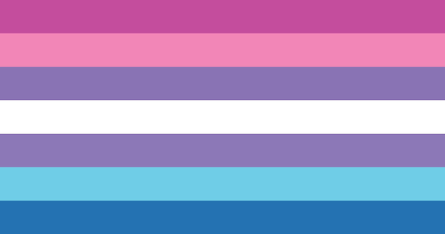 Vecteur image vectorielle de drapeau de fierté lgbt bigender