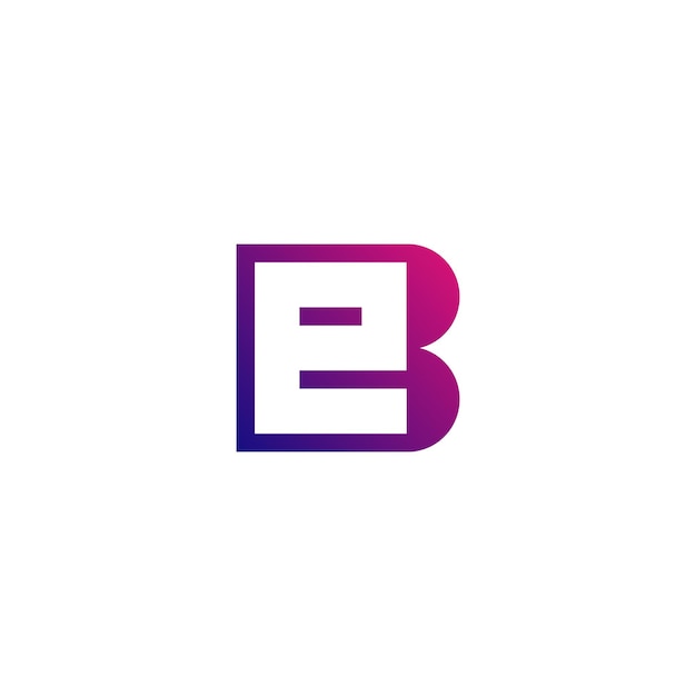 Vecteur image vectorielle du logo lettre e et b