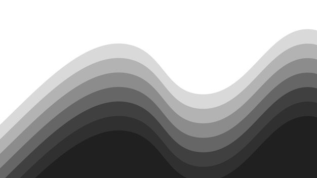 Image vectorielle de fond de papier peint abstrait à gradient noir avec ligne courbe pour le fond ou le pré
