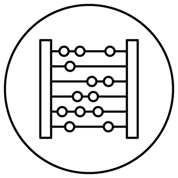 Vecteur l'image vectorielle de l'icône d'abaque peut être utilisée pour l'éducation