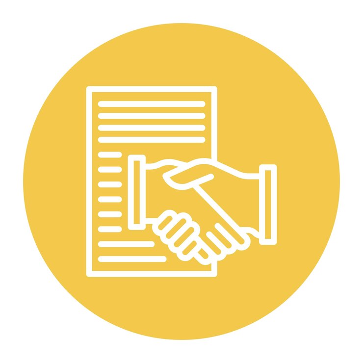 Vecteur l'image vectorielle de l'icône de l'accord peut être utilisée pour la conformité et la régulation