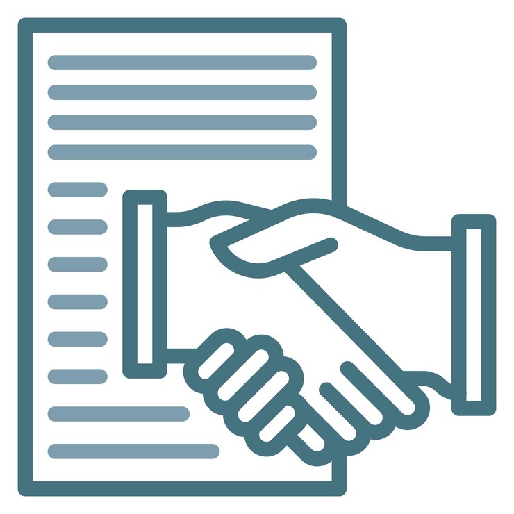 Vecteur l'image vectorielle de l'icône de l'accord peut être utilisée pour la conformité et la régulation