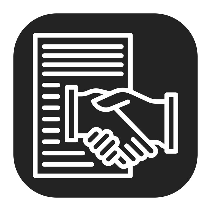 Vecteur l'image vectorielle de l'icône de l'accord peut être utilisée pour la conformité et la régulation
