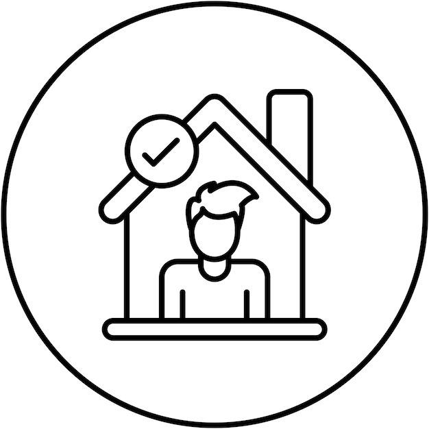 Vecteur l'image vectorielle de l'icône d'accueil peut être utilisée pour le travail à domicile