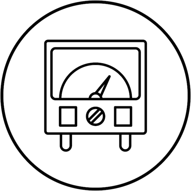 Vecteur l'image vectorielle de l'icône de l'ampère peut être utilisée pour le processus industriel