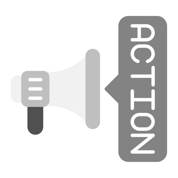 Vecteur image vectorielle de l'icône d'appel à l'action peut être utilisée pour le marketing d'influence