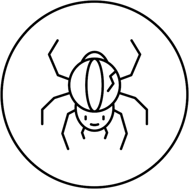 Vecteur l'image vectorielle de l'icône d'araignée peut être utilisée pour halloween