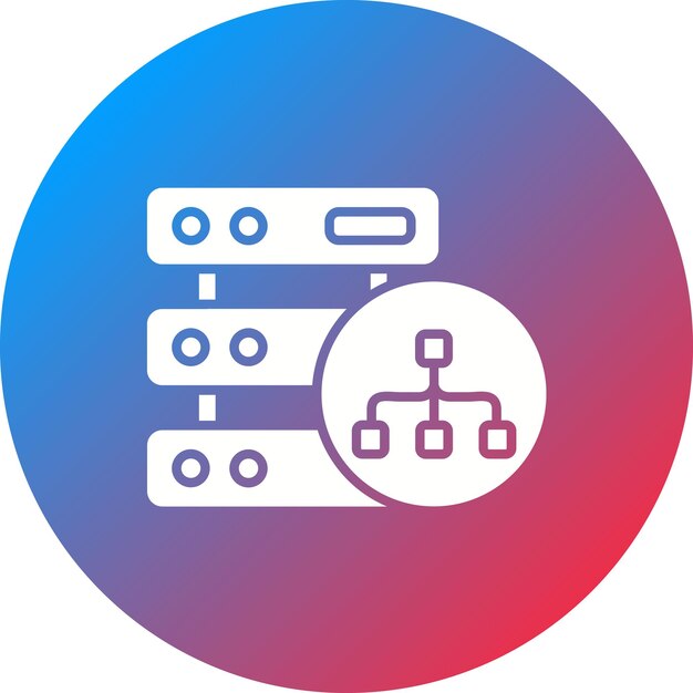 L'image vectorielle de l'icône de l'architecture de la base de données peut être utilisée pour l'analyse de données