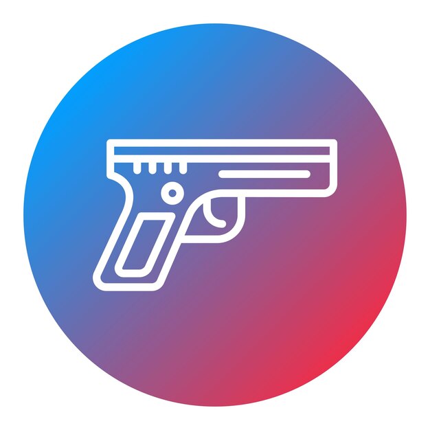 L'image vectorielle de l'icône de l'arme peut être utilisée pour le tir