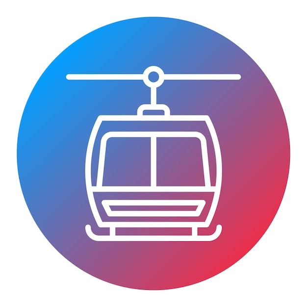 L'image vectorielle de l'icône de l'ascenseur peut être utilisée pour la station de ski