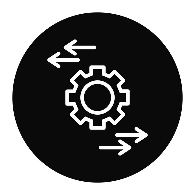 L'image vectorielle de l'icône d'automatisation peut être utilisée pour le développement de jeux