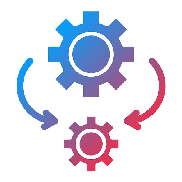 L'image vectorielle de l'icône d'automatisation peut être utilisée pour No Code