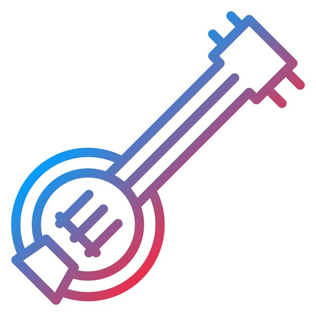 Vecteur l'image vectorielle de l'icône de banjo peut être utilisée pour l'instrument
