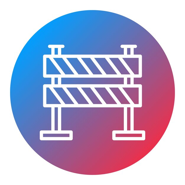 L'image Vectorielle De L'icône De Barrière Peut être Utilisée Pour Les Véhicules De Construction