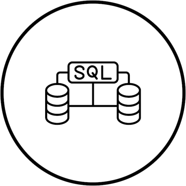 Vecteur image vectorielle d'icône de base de données sql peut être utilisée pour l'hébergement web