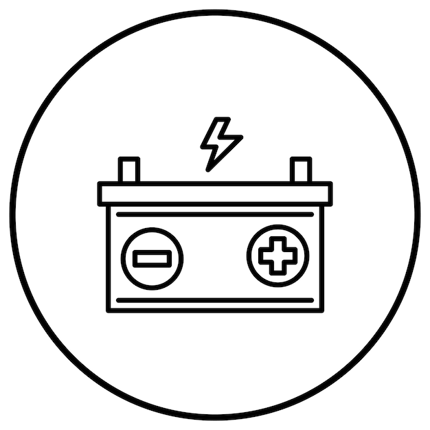 Vecteur l'image vectorielle de l'icône de la batterie peut être utilisée pour l'ingénierie