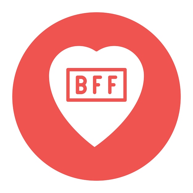 L'image vectorielle de l'icône Best Friend Forever peut être utilisée pour l'amitié