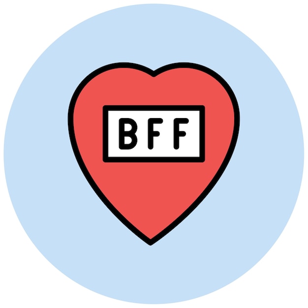 L'image vectorielle de l'icône Best Friend Forever peut être utilisée pour l'amitié