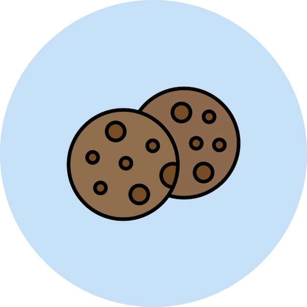 Vecteur l'image vectorielle de l'icône des biscuits peut être utilisée pour les bonbons et les confitures