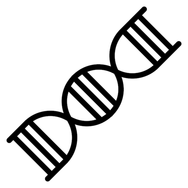 L'image vectorielle de l'icône de la chaîne d'ADN peut être utilisée pour le laboratoire virtuel