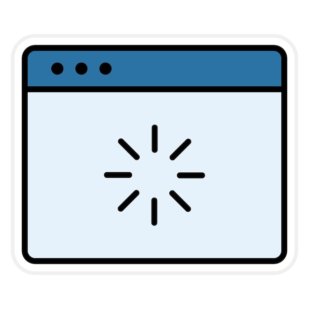 L'image Vectorielle De L'icône De Chargement Web Peut être Utilisée Pour Le Codage Et Le Développement