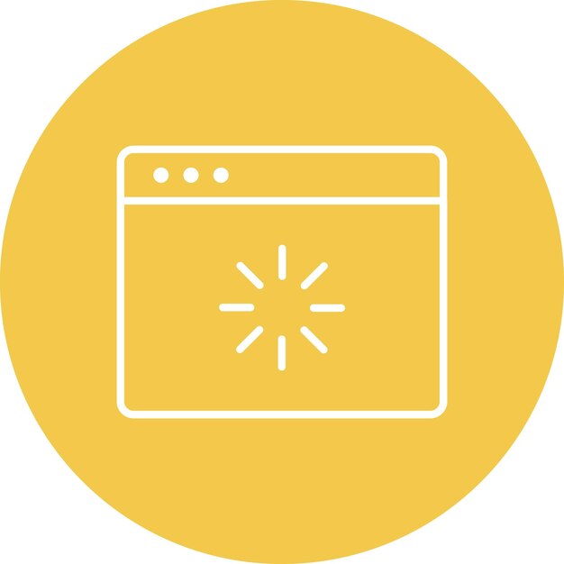 L'image vectorielle de l'icône de chargement Web peut être utilisée pour le codage et le développement