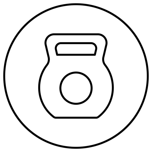 Vecteur image vectorielle de l'icône de la cloche à kettle peut être utilisée pour le pilates