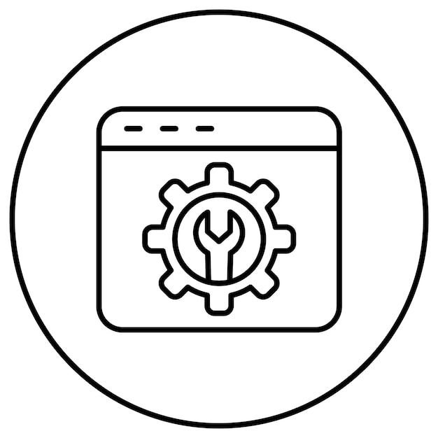 Image vectorielle d'icône de configuration Web Peut être utilisée pour le marketing Web