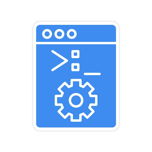 Vecteur l'image vectorielle de l'icône de la console du système peut être utilisée pour no code