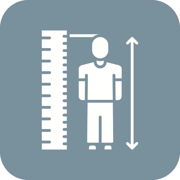 Vecteur l'image vectorielle de l'icône de contrôle de la hauteur peut être utilisée pour le contrôle de santé