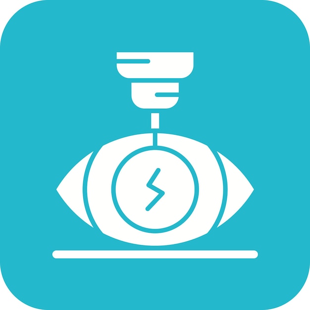 Vecteur l'image vectorielle de l'icône de correction de la vision au laser peut être utilisée pour l'optométriste