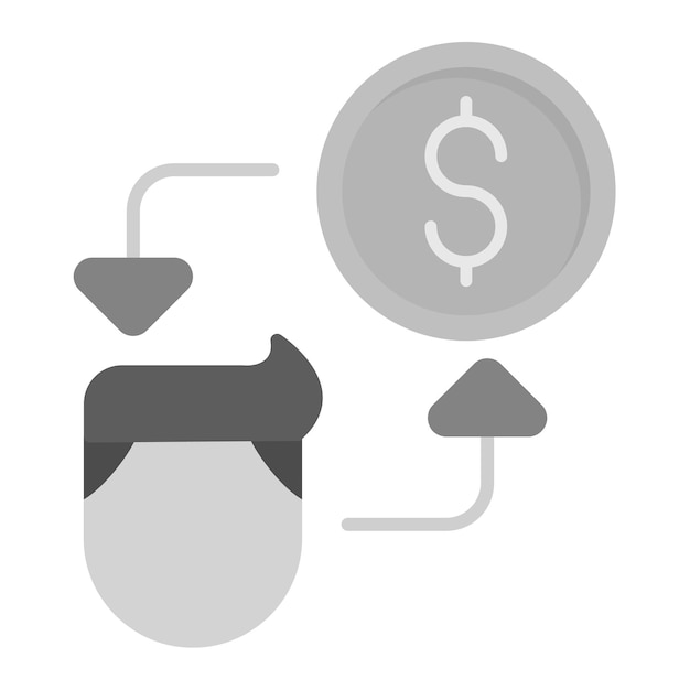 Vecteur image vectorielle de l'icône coût par acquisition peut être utilisée pour le marketing d'influence