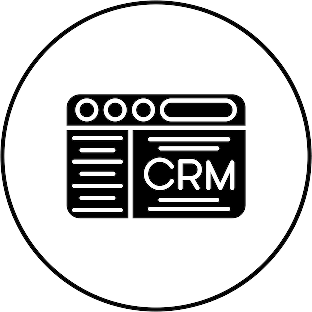 L'image vectorielle de l'icône crm peut être utilisée pour les ventes