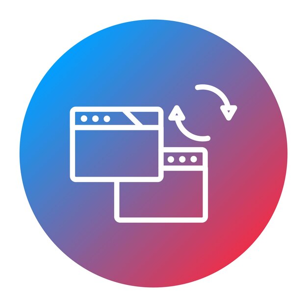 L'image vectorielle de l'icône Cross Browser Testing peut être utilisée pour les tests logiciels