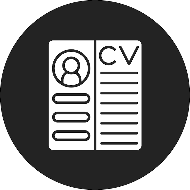 Vecteur l'image vectorielle de l'icône de cv peut être utilisée pour les gens d'affaires