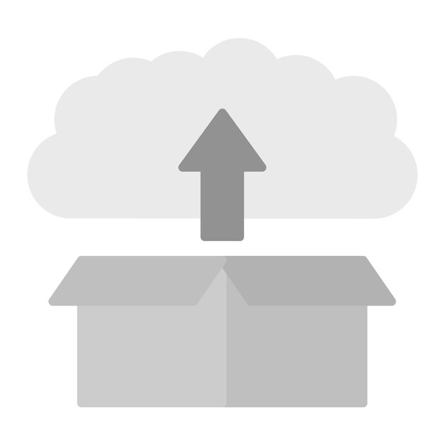 Vecteur l'image vectorielle de l'icône de déploiement du nuage peut être utilisée pour no code