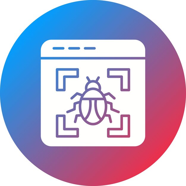 L'image vectorielle de l'icône de détection de virus peut être utilisée pour la cybersécurité