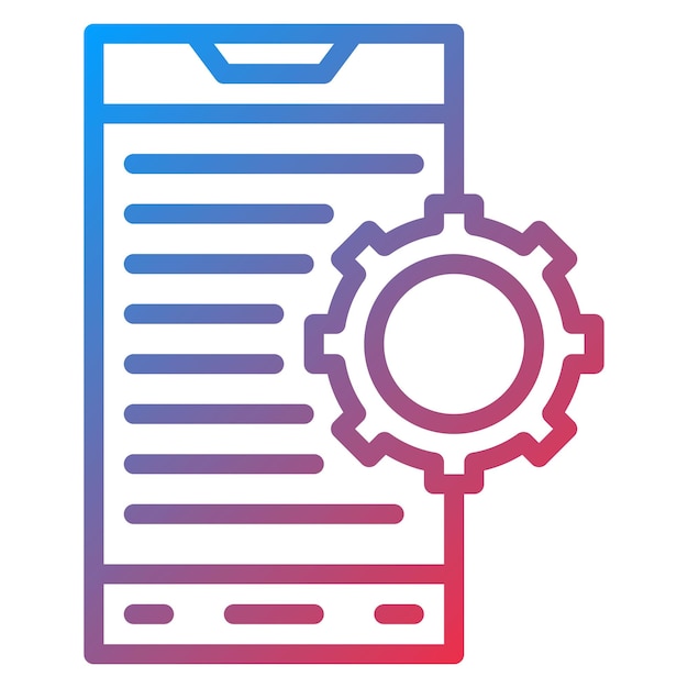 L'image vectorielle de l'icône de développement d'applications mobiles peut être utilisée pour les services professionnels