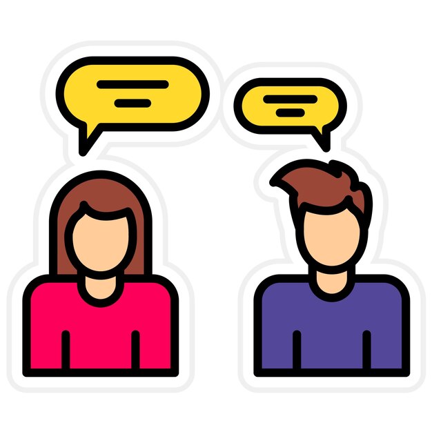 L'image vectorielle de l'icône de la discussion de groupe peut être utilisée pour le travail à domicile