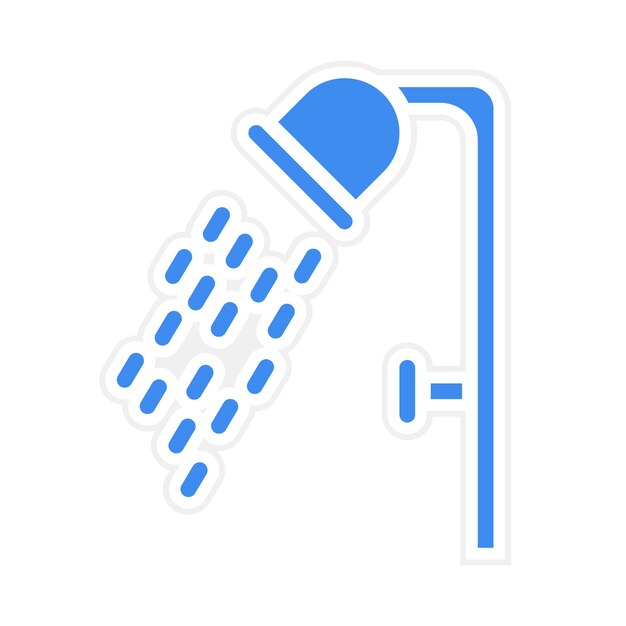 L'image vectorielle de l'icône de la douche peut être utilisée pour la maison de retraite