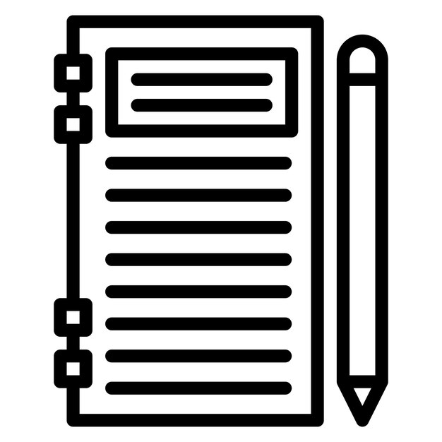 L'image vectorielle de l'icône du bloc-notes peut être utilisée pour les enquêtes criminelles