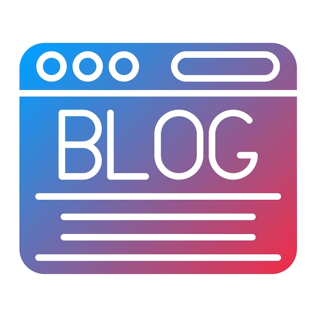 L'image vectorielle de l'icône du blog peut être utilisée pour le marketing sur Internet