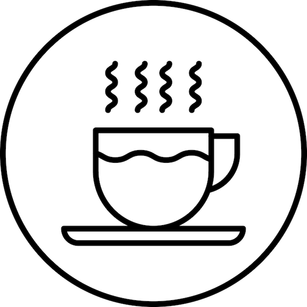 Vecteur l'image vectorielle de l'icône du café chaud peut être utilisée pour bar