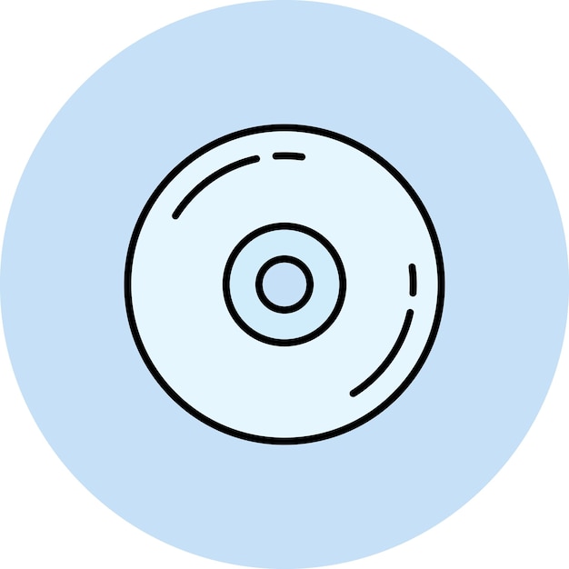 L'image vectorielle de l'icône du CD peut être utilisée pour l'ordinateur et le matériel