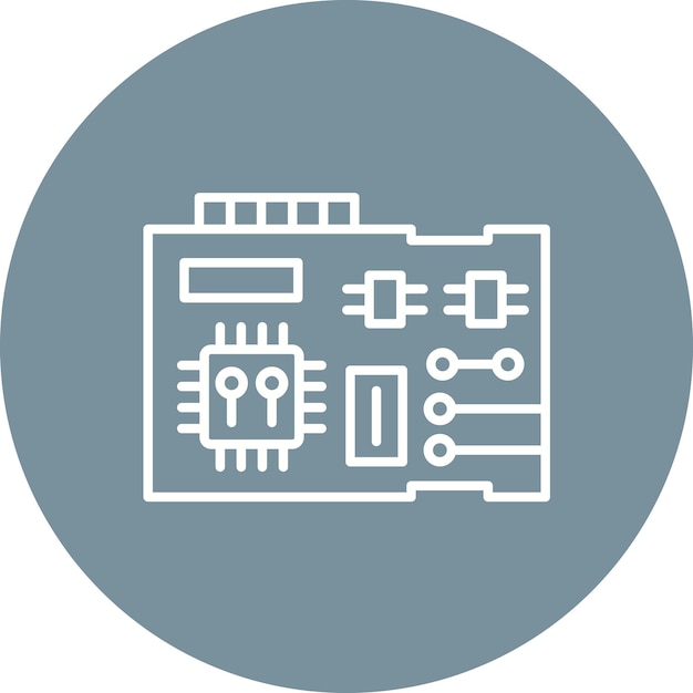 L'image Vectorielle De L'icône Du Circuit Peut être Utilisée Pour L'intelligence Artificielle